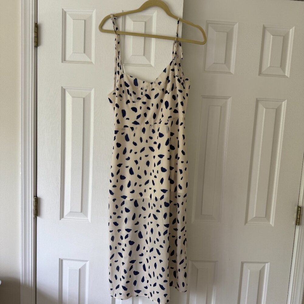 Blue and White midi dress size M
